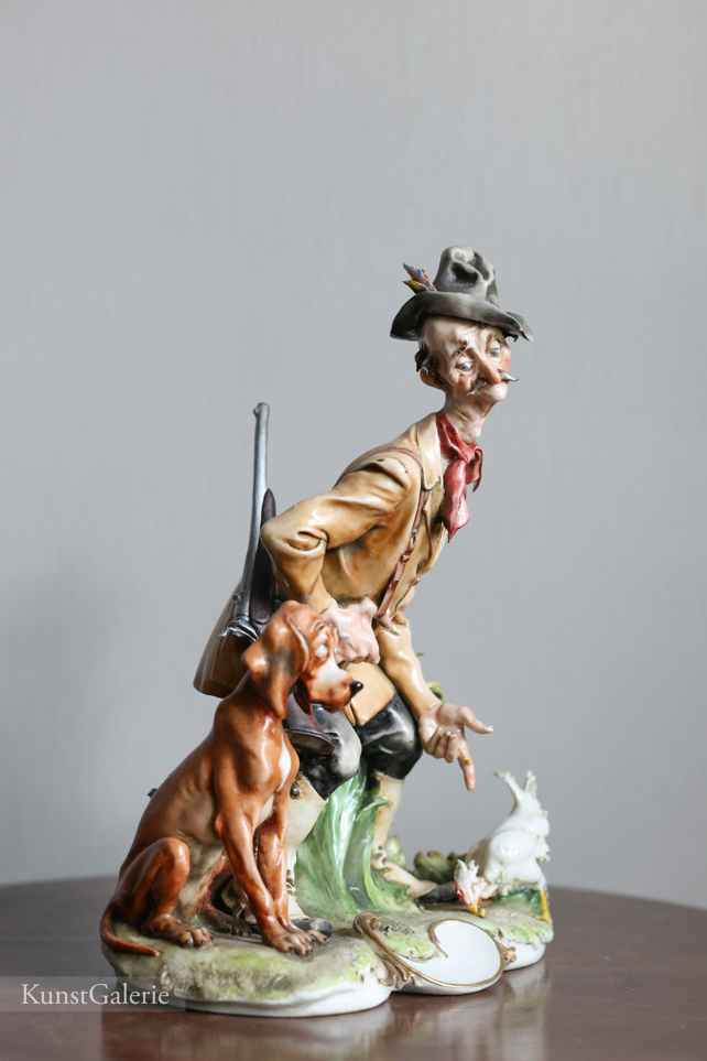 Охотник с собакой, Giuseppe Cappe, Capodimonte, статуэтка